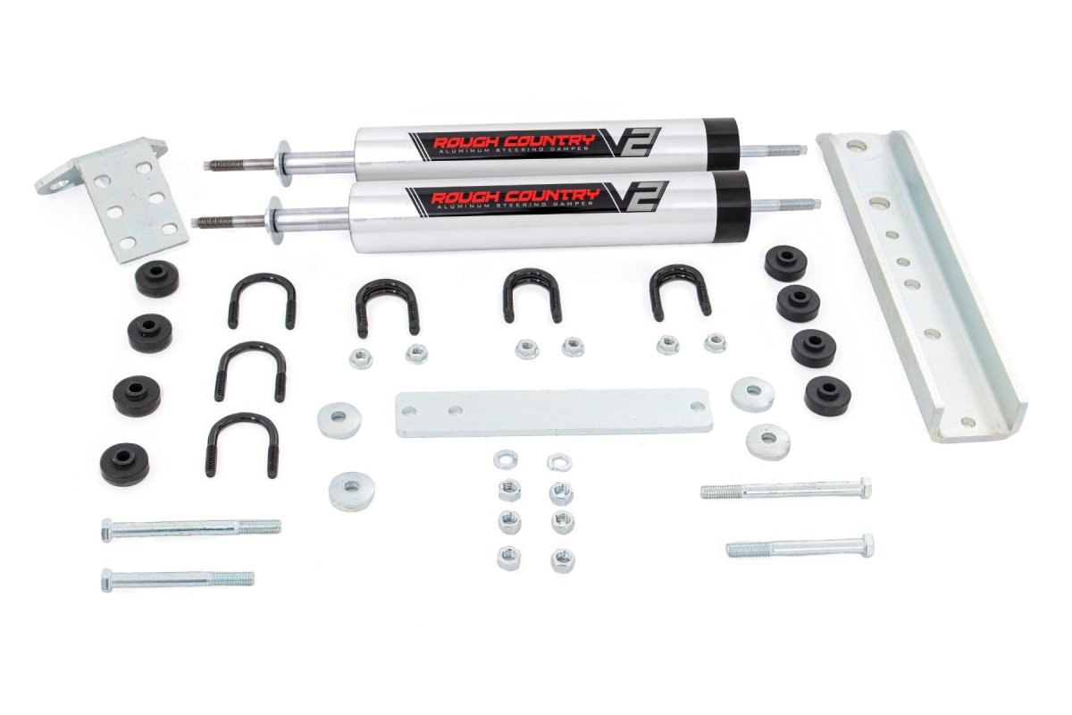 Ford F-350 Steering Stabilizer - Dual - Rough Country - V2 - '80-'96